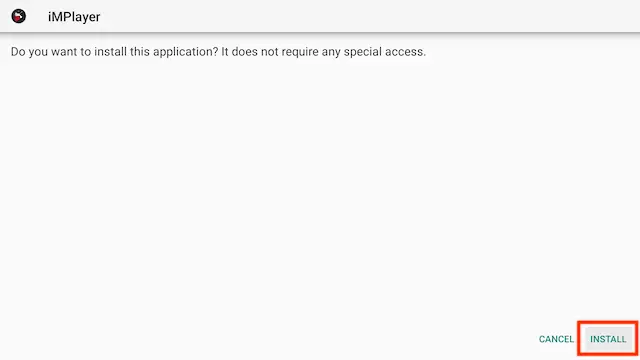 Then you will have to choose if you would like to set it up. Select INSTALL