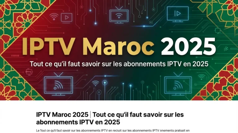 Abonnement IPTV Maroc : un abonnement iptv de haute qualité 2025