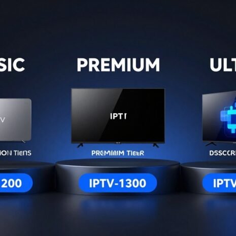 Abonnement IPTV REDMAK avec trois formules d'abonnement affichées côte à côte